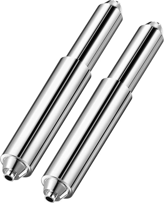 Shappy 2 Pcs Universal Toilet Paper Holder Replacement Rod Spring Loaded Plastic Retractable Paper Replacement Rod Toilet Tissue Roll Holder Insert for Bathroom Home Fixture Accessories (Silver)