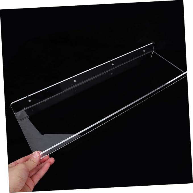 Wall Mounted Storage Shelf Acrylic Floating Bathroom Shelf for Convenient Organization Space-Saving Design for Kitchen and Bathroom Use