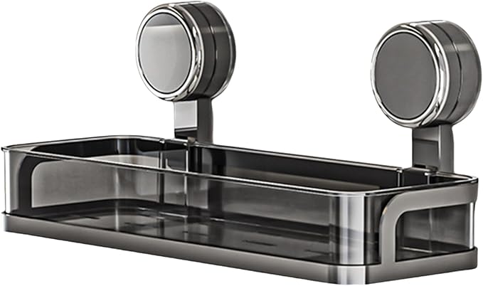 Suction Cup Storage Shelf for Bathroom Wasy Installation Bathroom Organizers Storage Rack Suitable for All Smooth Wall