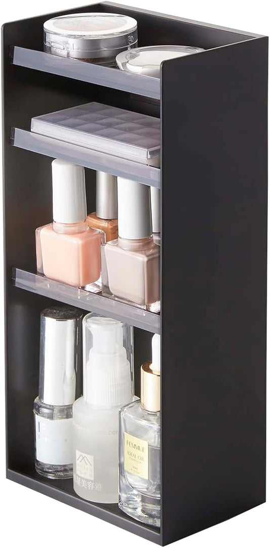 Yamazaki Home Tower Jewelry & Makeup Organizer, Standup Cosmetic Storage Box, Display Case - Flat - Abs Plastic