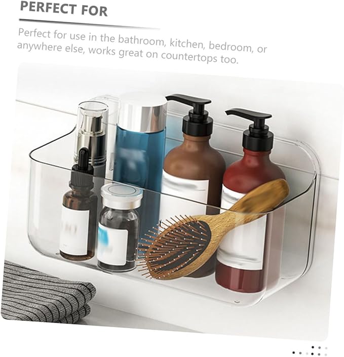Wall Shelf Floating Shelves for Bathroom Kitchen Bedroom Wall-Mounted Storage Rack Flat Surface Protects Bottles