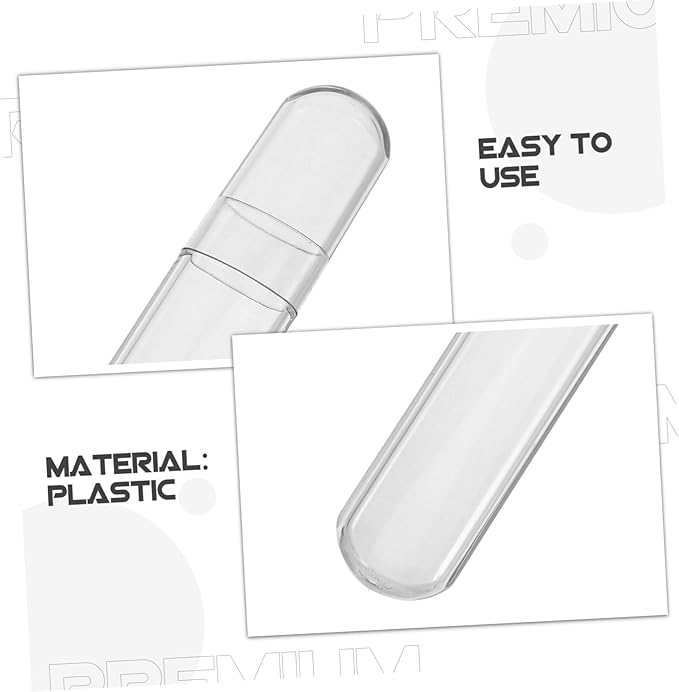 Clear Plastic Tube Storage Case for Eyelash Tweezers Craft Organizers Portable Transparent Vial Container for Makeup Manicure Accessories Sleek Versatile Design