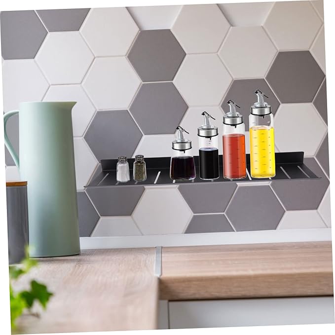 Cabilock Backdrop Wall Shelf Home Wall-Mounted Rack Sturdy Storage Shelves for Bathroom