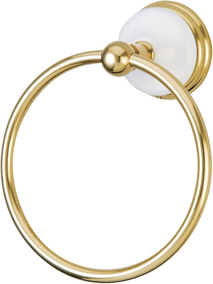 Kingston Brass BA1114PB Victorian Towel-Ring, 6-Inch, Polished Brass
