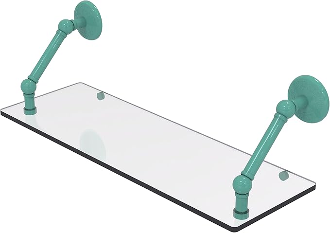Allied Brass PMC-1-24-SFG Prestige Monte Carlo Collection 24 Inch Floating Glass Shelf, Sea Foam Green