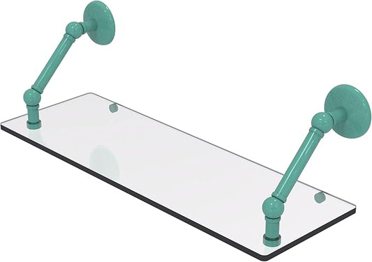 Allied Brass PMC-1-24-SFG Prestige Monte Carlo Collection 24 Inch Floating Glass Shelf, Sea Foam Green