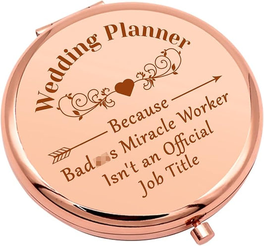 Wedding Planner Gift Thank You Gift for Wedding Planner Compact Makeup Mirror Wedding Coordinator Gift Wedding Appreciation Gift Folding Makeup Mirror Retirement Thanksgiving Gifts