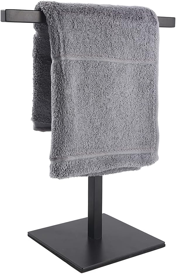 Bathroom Hand Towel Holder Stand???T-Shape Hand Towel Holder Stand SUS304 Stainless Steel for Bathroom???Kitchen or Vanity Countertop