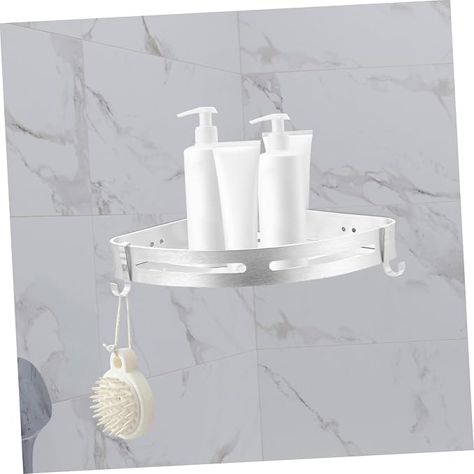 Punch Wall-Mounted Storage Rack Aluminum Bathroom Shelf for Organizing Shampoo Soap Towels and More for Kitchen and Toilet Spaces