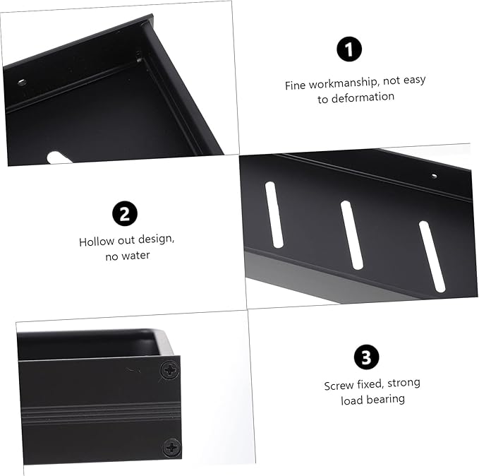 Wall Mounted Bathroom Storage Rack Nail-Free Aluminum Organizer Shelf for Toiletries Stylish Bathroom Shelf Easy Installation for Small Spaces