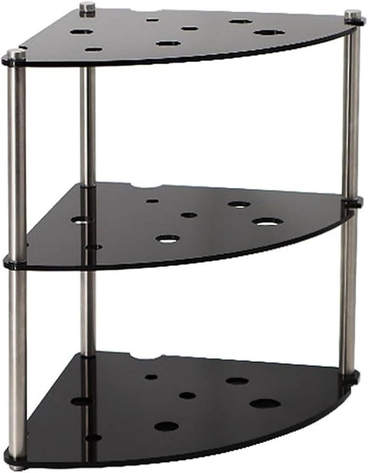 Countertop Organizer Shelf for Bathroom 3-Tier, Kitchen & Office - Acrylic & Metal Storage Rack