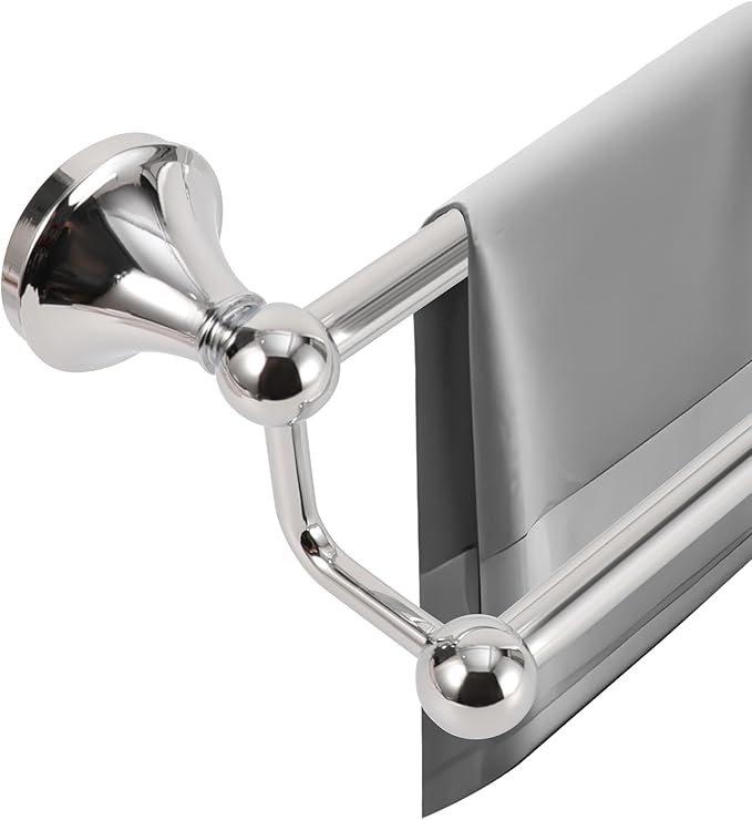 #304 Stainless Steel Double Towel Bar,Optional Different Length Installation (Chrome-24 inches, Double Towel bar)