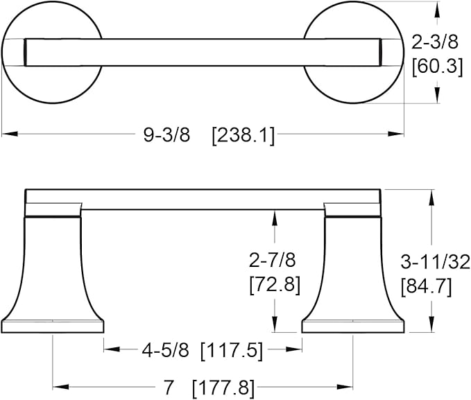Pfister Pfirst Modern Toilet Paper Holder, Bathroom Tissue Holder, Wall-Mounted, Screw-In, Tuscan Bronze Finish, BPHPFM0Y