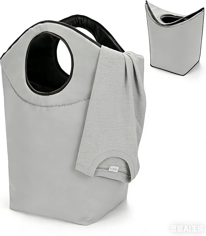 Foldable Storage Hamper Bag,Soft Padded Handle, Multi-Purpose Oxford Fabric Laundry Basket, Collapsible Storage Bag for Home, Bedroom, Dormitory, Travel & Outdoor 90L