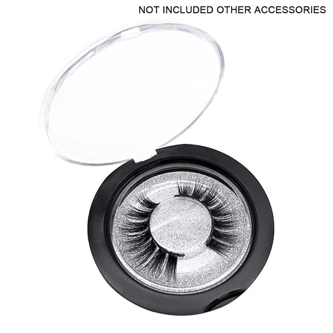 1PC Portable Eyelash Case False Eyelash Storage Box Holder Makeup Cosmetic Tool Storage Container Travel Organizer Box(Black)