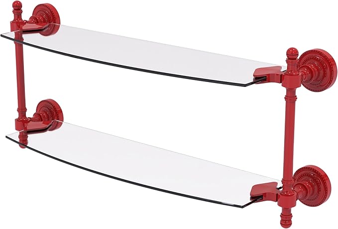 Retro Dot Collection Two Tiered Glass Shelf