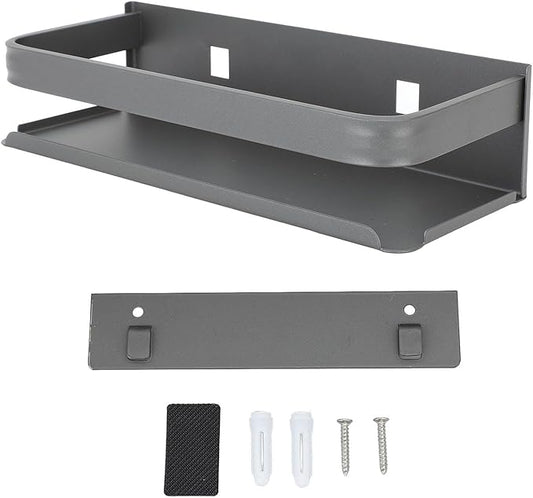 Dpofirs Bathroom Shelves Wall Mounted, Stainless Steel Floating Shelves Wall Mounted Drill Space Saving for Kitchen (25cm)