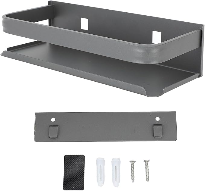 Ymiko Stainless Steel Wall Mounted Storage Shelf, Bathroom Rack, for Bathroom, Kitchen, Bedroom, Living Room (25cm)