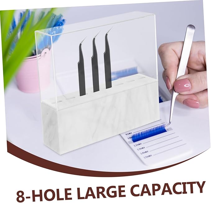 Tweezers Holder for Display Compartment Makeup Tweezers Stand Space-saving Organizer for Beauty Salons Home Use Easy to Clean Transparent Design