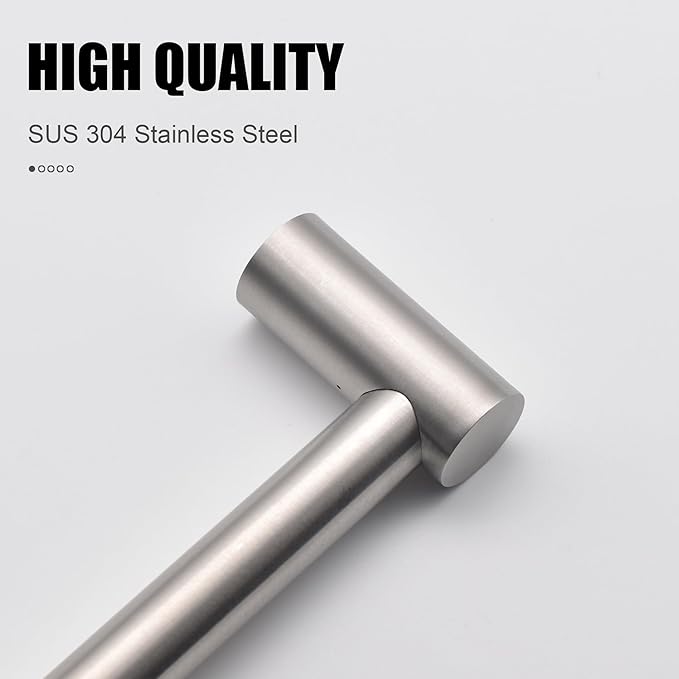 Honmein Towel Bar - Adjustable 304 Stainless Steel Towel Holder for Bathroom (11.8inch-22.6inch) Sturdy and Rustproof Wall Mounted Towel Rack for Bathroom Accessories, Silver?€?
