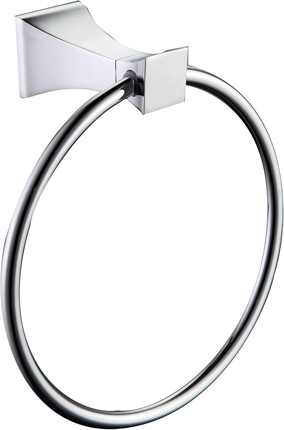 Galim Towel Ring for Bathroom, Wall Mounted Bathroom Towel Holder, Stainless Steel Towel Hanger for Kitchen, Bathroom, Washroom, Corrosion-Resistant, 7-3/32” Width, Chrome Finish