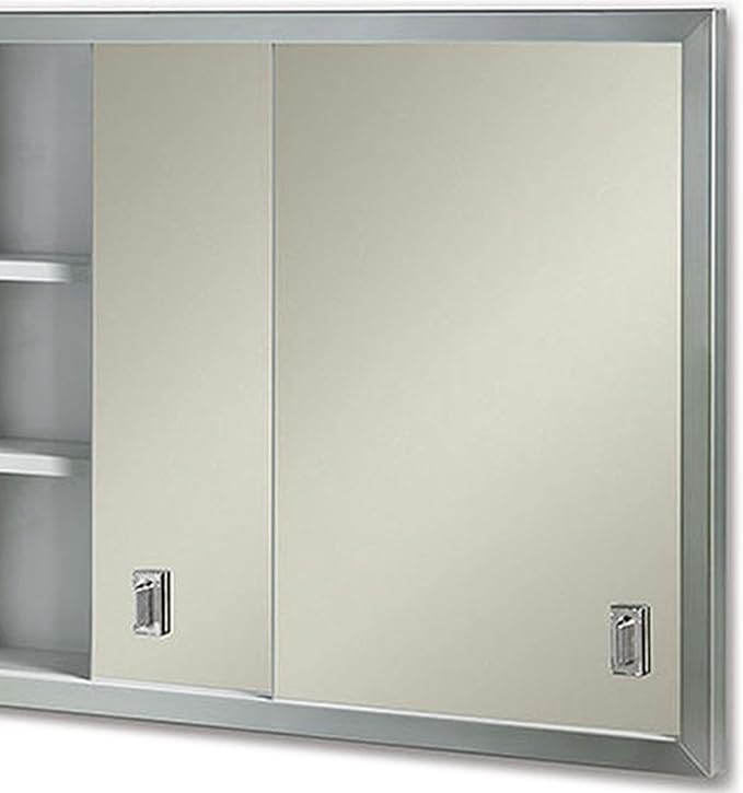 Jensen B703850 Contempora 2-Door Medicine Cabinet, 24-Inch by 19-Inch, Stainless Steel