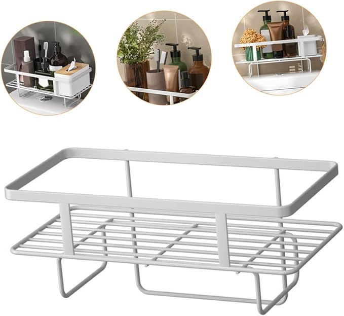 Ciieeo Bathroom Organizer Shelf Carbon Steel Multi-use Storage Rack Over The Toilet Organizer Easy Install Bathroom Shelving