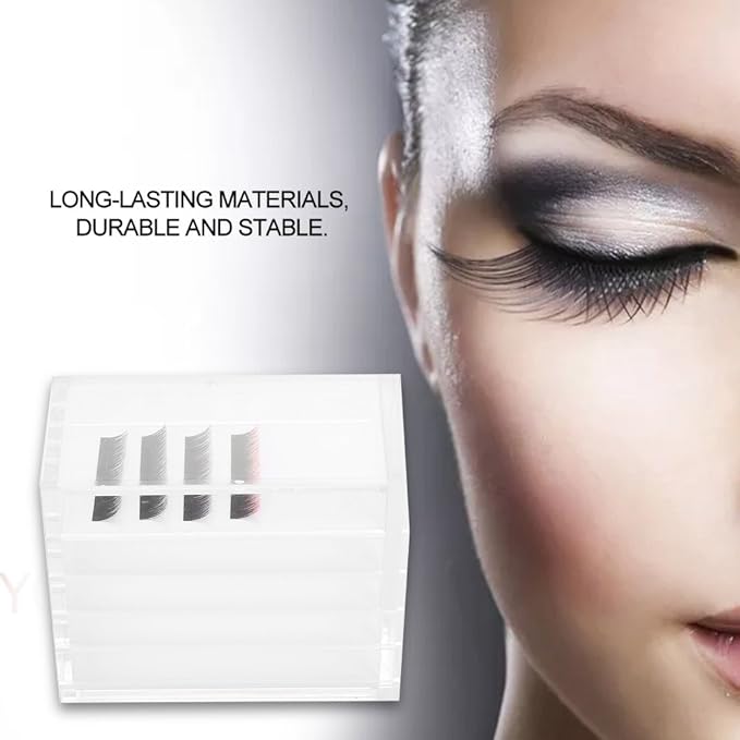 Sonew Acrylic Cosmetic Storage Makeup Organizer Clear Eyelash Storage Box Eyelashes Glue Pallet Holders 5 Layers Grafting Eyelash Extension Tool