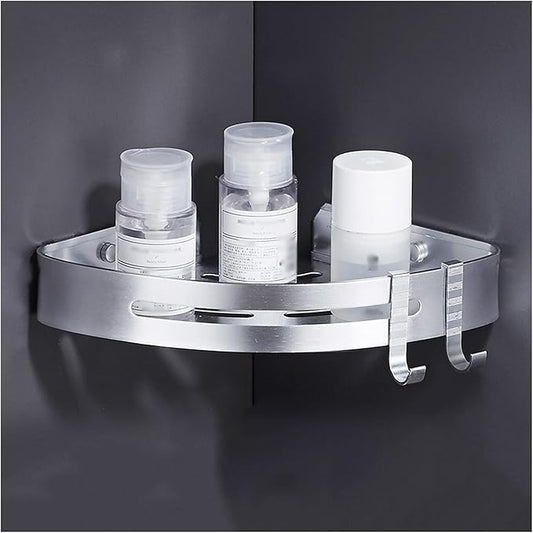 HASMI Bathroom Shelf Bathroom Rack,Wall-Mounted Storage Shampoo Rack Corner Basket Bathroom Products Luxury Cosmetics Storage Bathroom Shelf Bathroom Accessories Floating Shelves (Color : Brass)