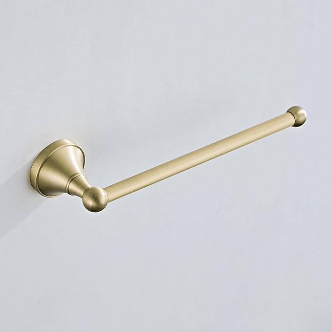 Flybath Open Towel Ring Bar Antique Brass Hanger Holder Wall Mounted, 29 cm / 11.4 inches, Brushed Bronze
