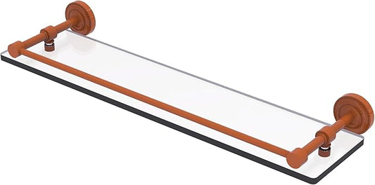 Allied Brass Dottingham Collection Single Glass Shelf with Gallery Rail