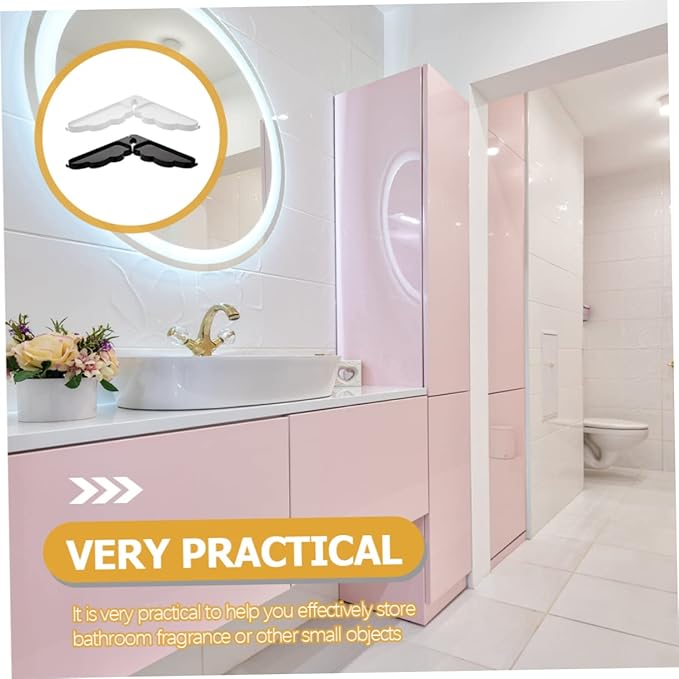 ORFOFE 2pcs Wall-Mounted Toiletries Holder Multi-Functional Corner Shelf for Bathroom Easy Installation Decorative Storage for Items