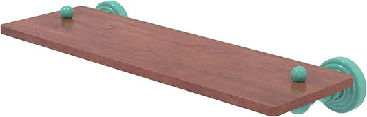 Allied Brass WP-1-16-IRW-SFG Waverly Place Collection 16 Inch Solid IPE Ironwood Shelf, Sea Foam Green