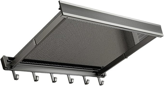 Foldable Wall Mounted Bathroom Shelf for Clothes and Towels Storage Aluminum Alloy Bathroom Storage Rack