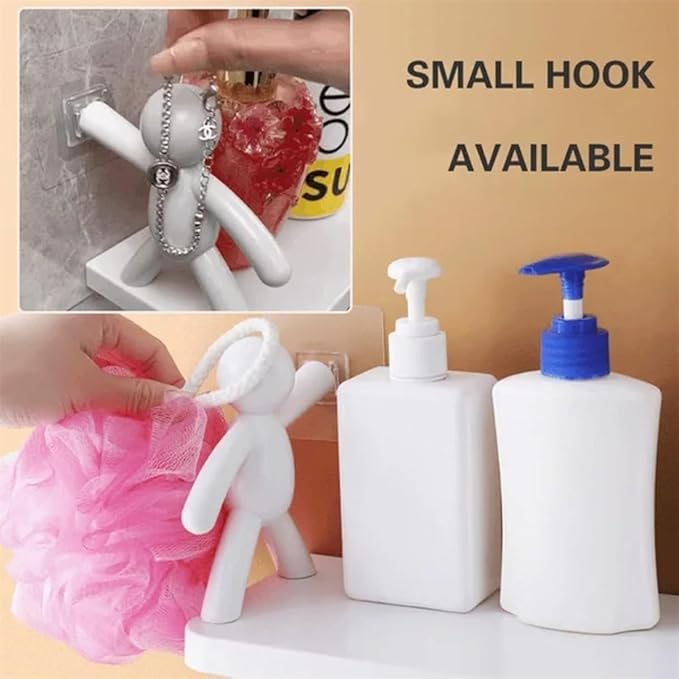 Kitchen Toilet Receive Shelf, Punching-Free Villain Storage Rack, Bathroom Humanoid Shelves Over, Toilet Storage Shelf, Wall Mounted Shelf, Toilet Paper Holder, Kitchen Storage Rack(White*5)
