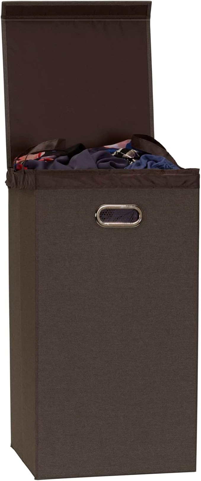 Household Essentials, Cobblestone Laundry Hamper, Sturdy Polyester Sides with Attached Magnetic Lid