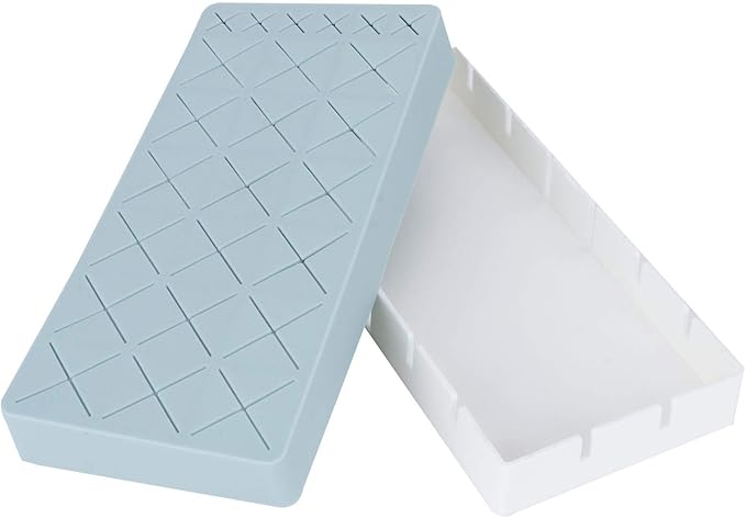 TOPINCN Silicone Cosmetic Makeup Organizer For Lipstick Cosmetics Holder Storage Box Display Stand 24 Slots(blue)