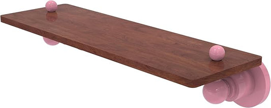 Allied Brass AP-1-16-IRW-PNK Astor Place Collection 16 Inch Solid IPE Ironwood Shelf, Pink