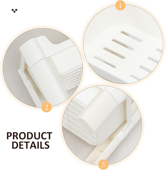 PRETYZOOM Toilet Storage Rack Floor Shelf for Bathroom Home Plastic Rack Corner Storage Shelf