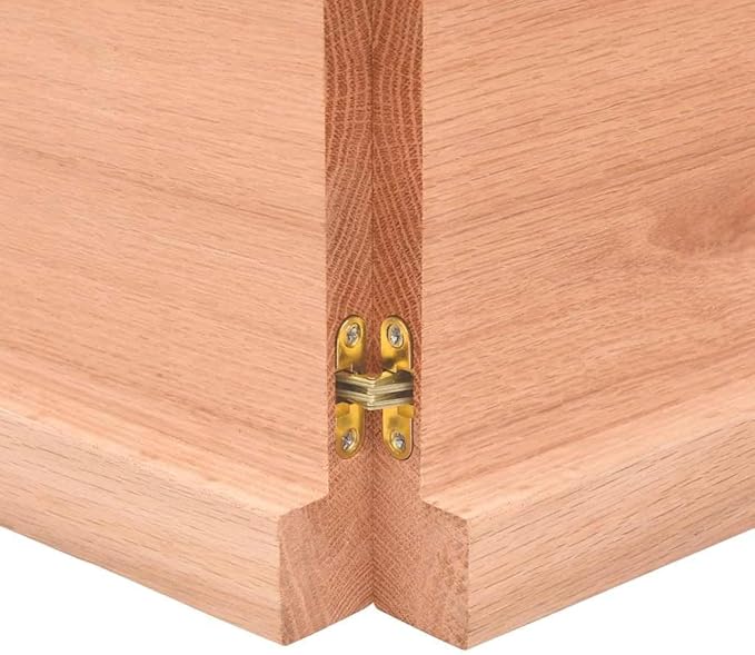 Solid Oak Wood Floating Wall Shelf, 47.2 Inch Rustic Live Edge Display Ledge for Living Room, Farmhouse Wall Mounted Storage Shelving, Medium