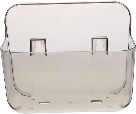 PartyKindom Wall Mounted Bathroom Holder Clear Acrylic Sundries Storage Shelf with Draining Space-Saving Organizer Shelf for Bathroom and Kitchen Small Rounded Design No-Drill Installation