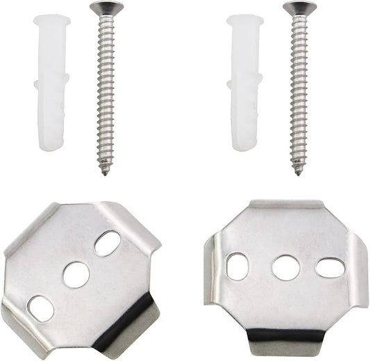 2PCS 1.5 Inch Bathroom Hardware Towel Bar Bracket with Matching in-Wall Expansion Bolt 304 Stainless Steel Pendant Fasteners for Robe Hook and Toilet Paper Holder