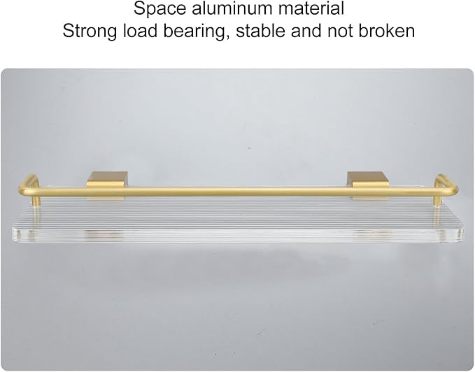 Floating Shelves for Wall Set, Modern Acrylic Bathroom Shelves, Multipurpose Storage Shelves for Bathroom, Kitchen (30cm)