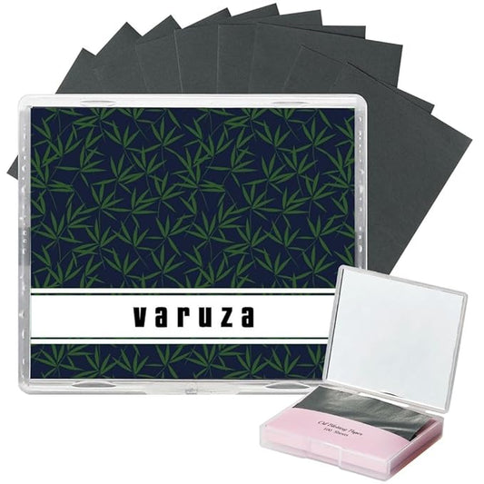 [100 Counts + Mirror Case] Natural Bamboo Charcoal Oil Blotting Sheets for Face Korean with Mirror Case