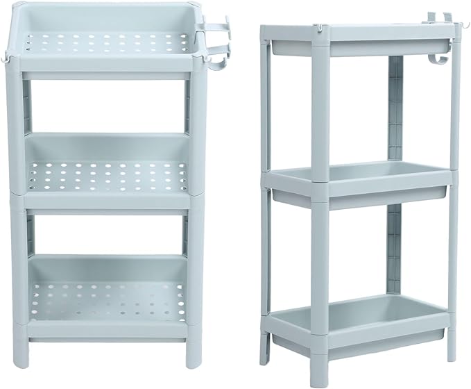 Bathroom Floor Shelf, Bathroom Storage, Open Shelf, Freestanding Corner Shelves, Shelves, Storage Shelves, Nordic (3-Tier)