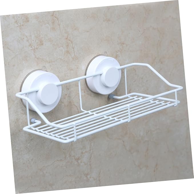SHOWERORO Wall Mounted Bathroom Shelf Cup Space-Saving Kitchen Storage Rack for Organizing Items Bathroom and Kitchen White