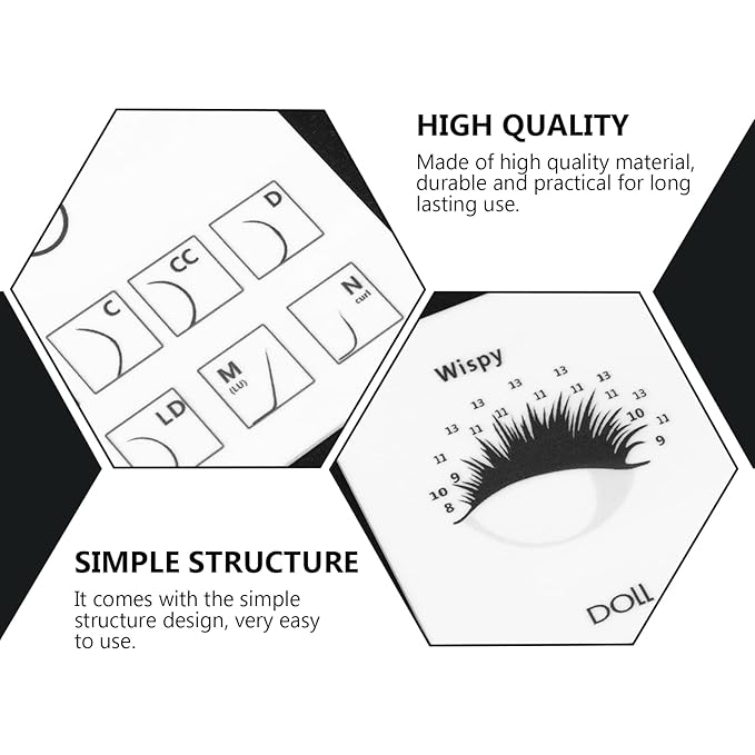Beaupretty Eyelash Display Board Lash Extension Tray Grafting Tool for Beauty Salon and Home Use 8.26X5.78 Inch Eyelash Extension Holder Organizer