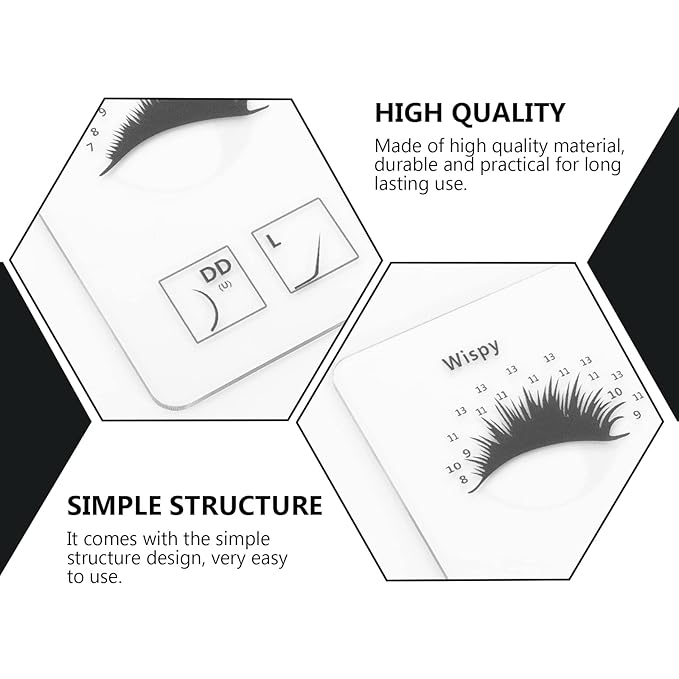Beaupretty 1pc Eyelash Display Board Eyelash Grafting Supply Grafting Eyelash Holder T Tool Lash Tools for Eyelash Extensions Eyelash Storage Tray Pallets Glue Rack Acrylic Cosmetic