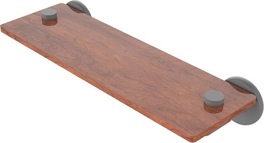Allied Brass TR-1-22-IRW-GYM Tribecca Collection 22 Inch Solid IPE Ironwood Shelf, Matte Gray