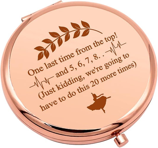 Dance Teacher Gifts Thank You Gift for Dancer Coach Compact Makeup Mirror Dance Lover Gift for Women Appreciation Gifts Folding Makeup Mirror Birthday Retirement Thanksgiving Presents